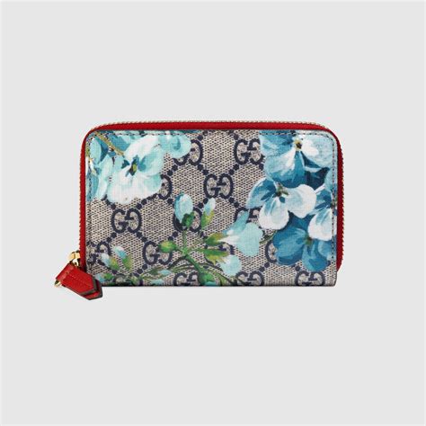 gucci gg blooms card case|Gucci GG Emblem card case with strap.